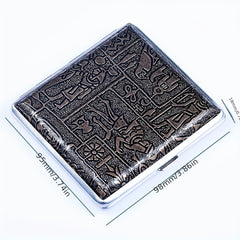Leather Cigarette Pack 20 Split Tight Band Men's Storage Box