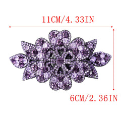 Rhinestone Hair Clips Ponytail Holder Barrette Hairgrip Flower Hair Accessories