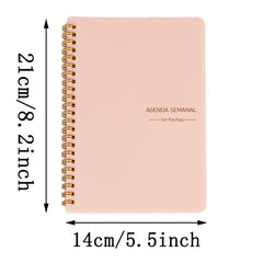 Spanish A5 Weekly Planner Notebook - School & Office Stationery