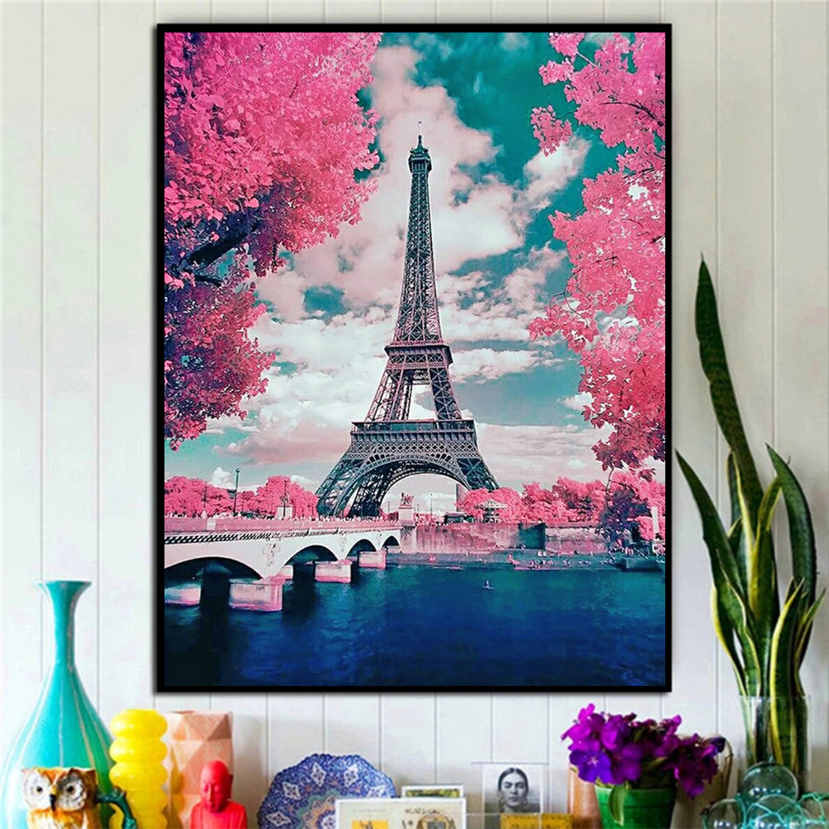 DIY 5D Diamond Painting Kit Iron Tower Home Wall Decor Gift