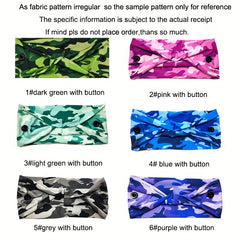 Camo Sports Headband Wicking Elastic Hairband Couple Hair Accessories