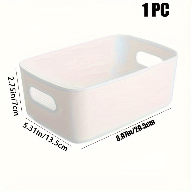 Plastic Storage Box Organizer Handle Bathroom Kitchen Snack