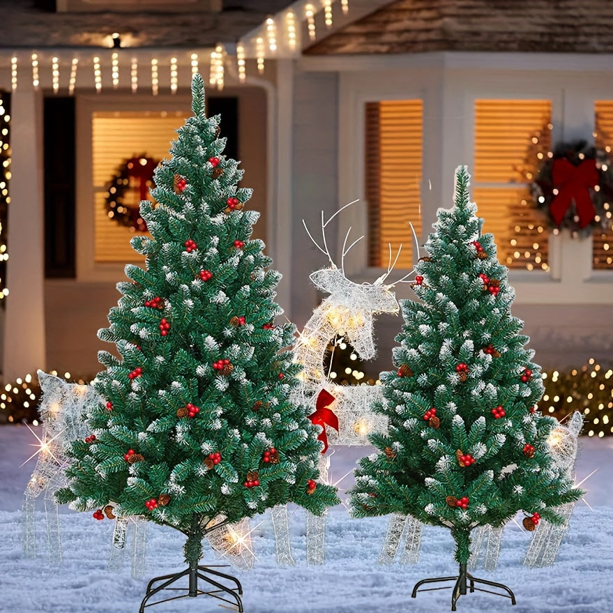 Encrypted PVC Christmas Tree with Metal Stand - Home Office Party Decor