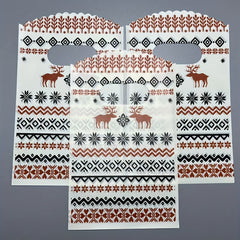 50pcs Elk Pattern Plastic Tote Bag Gift Packaging Bag - Portable Storage Bag