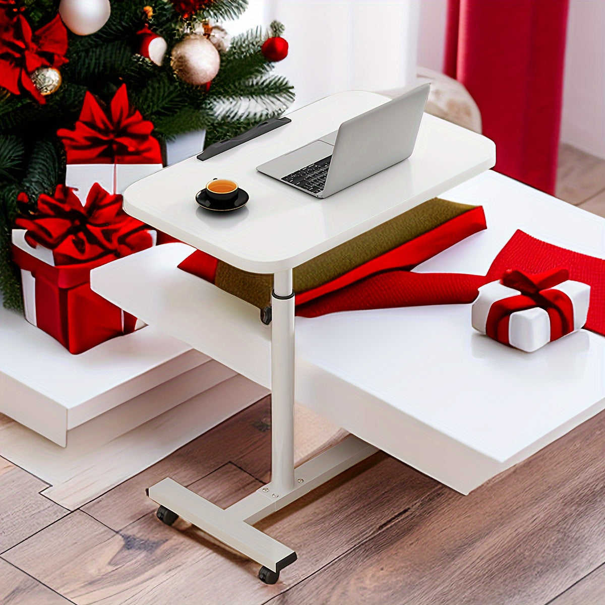 Adjustable Height Stand Up Desk Small Coffee Table Space Saving