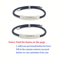 Custom Engraved Pet Name Stainless Steel Braided Pet Bracelet