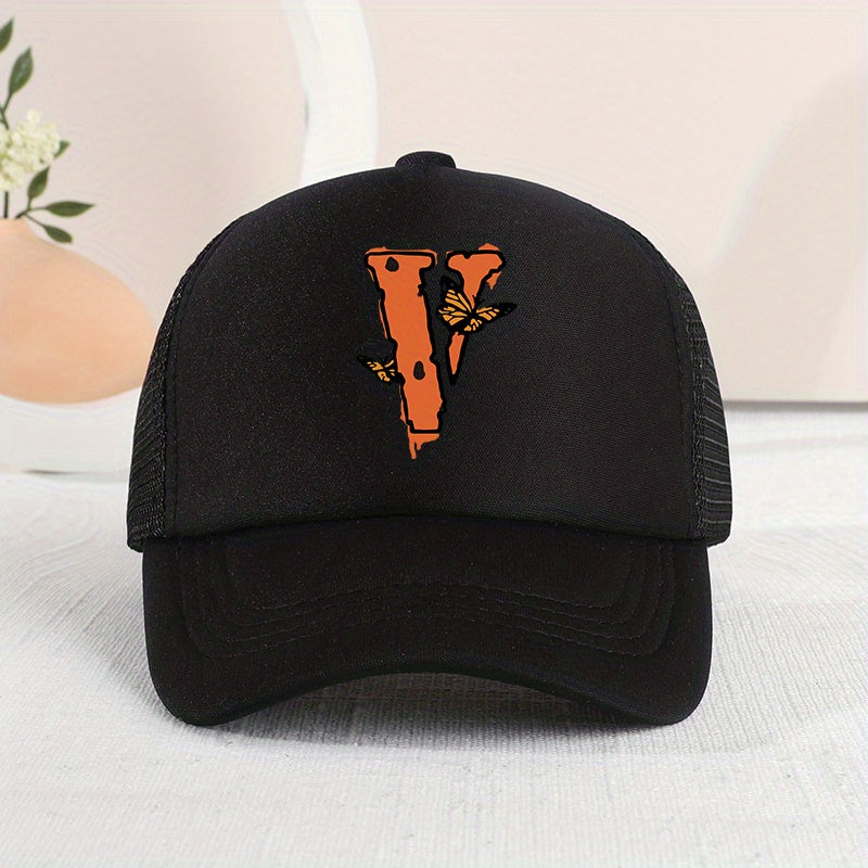Children's Mesh Print V Baseball Cap Breathable Duck Tongue Cap