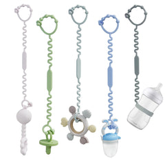 Adjustable Baby Teether Toy Harness 3 5pcs Silicone Pacifier Clips