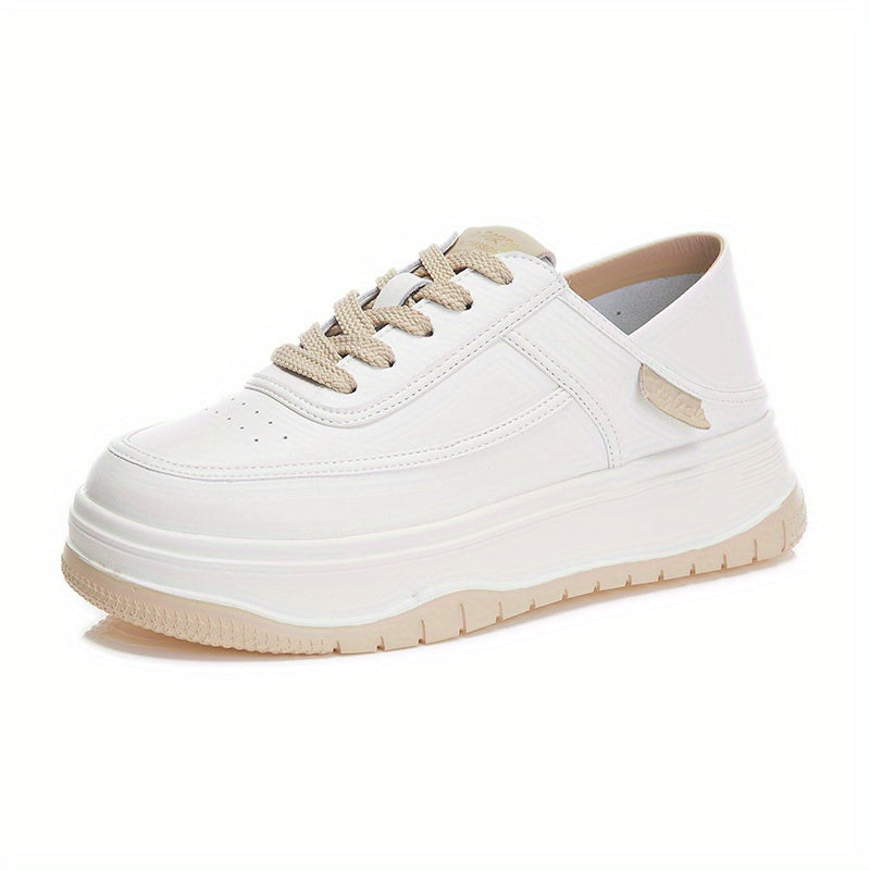 Women's Solid Skate Shoes Thick Bottom Sports Shoes Soft Outdoor Sneakers