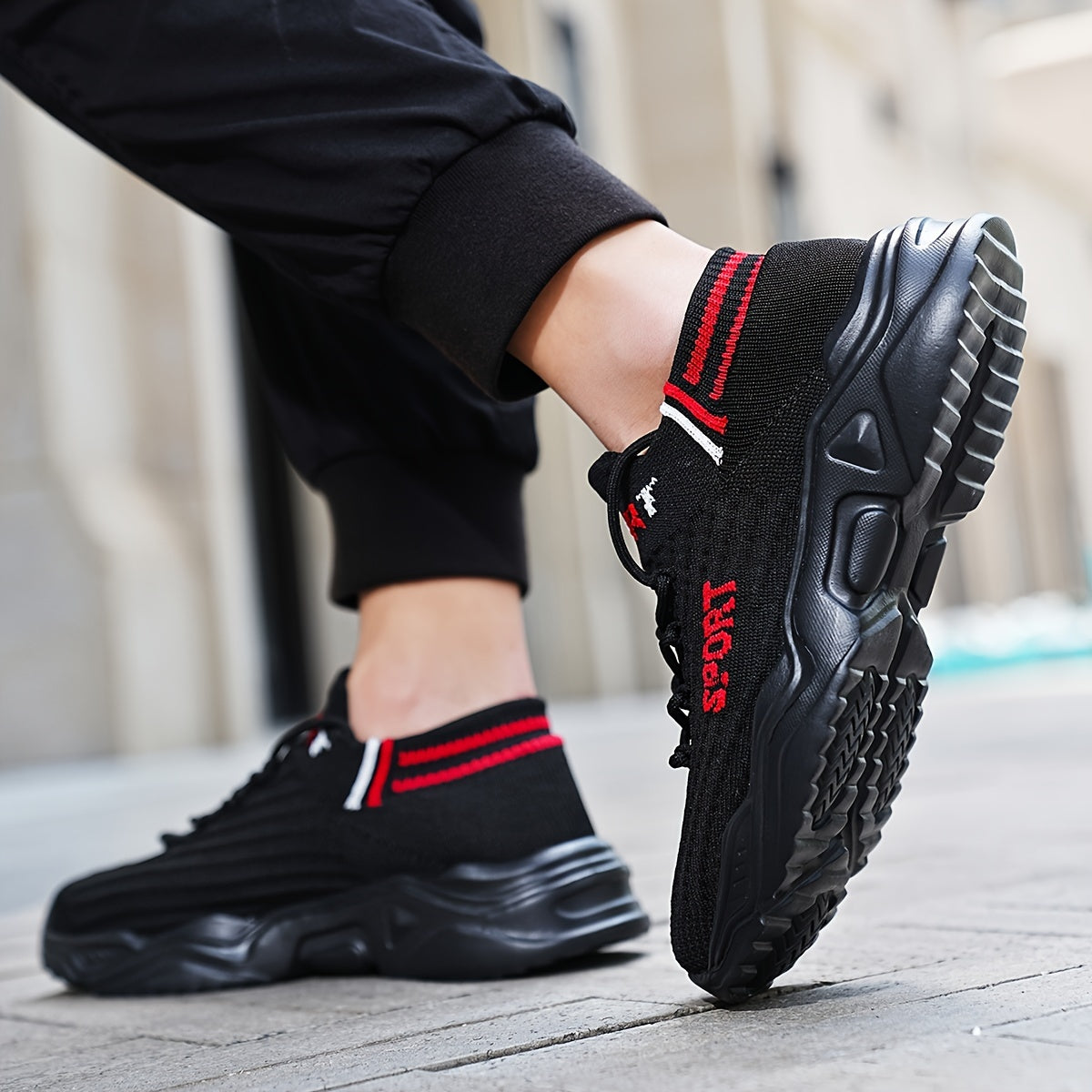 Men's Chunky Shoes Soft Sole Breathable Sneakers For Outdoor Activities