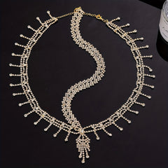Rhinestone Tassel Pendant Bride Headband Hair Accessories
