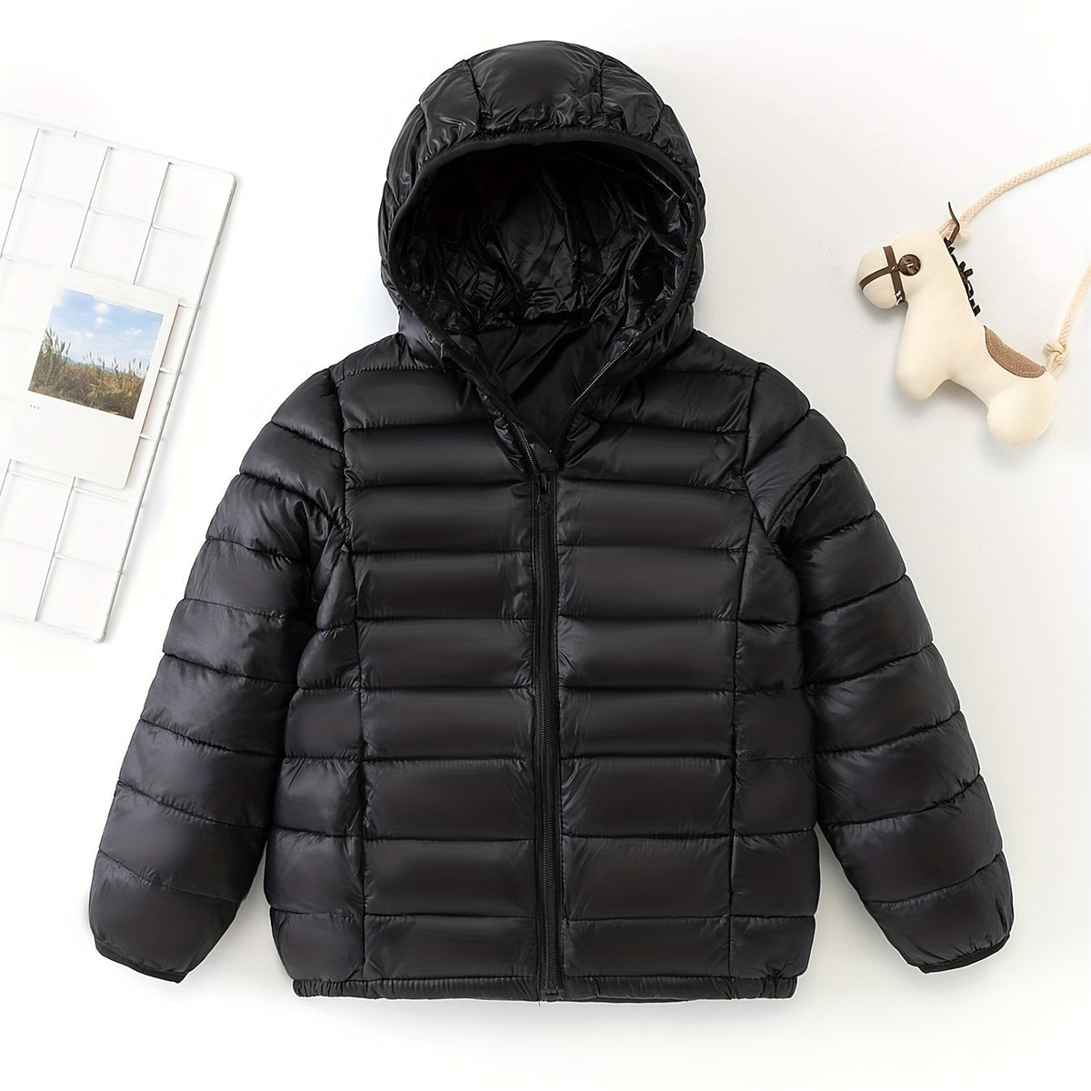 Kids Down Jacket Hooded Warm Padded Coat