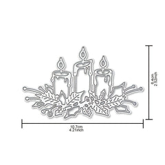 Christmas Candle Scrapbook Embossing Greeting Card Manual Punch