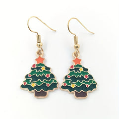 Christmas Tree Pendant Earrings for Holiday Sparkle