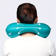 U Shape Inflatable Cervical Vertebra Pillow for Travel