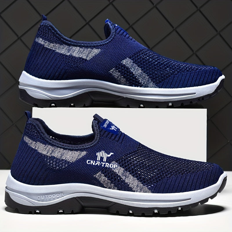 Men's Slip-On Walking Shoes Breathable Mesh Comfortable Sneakers