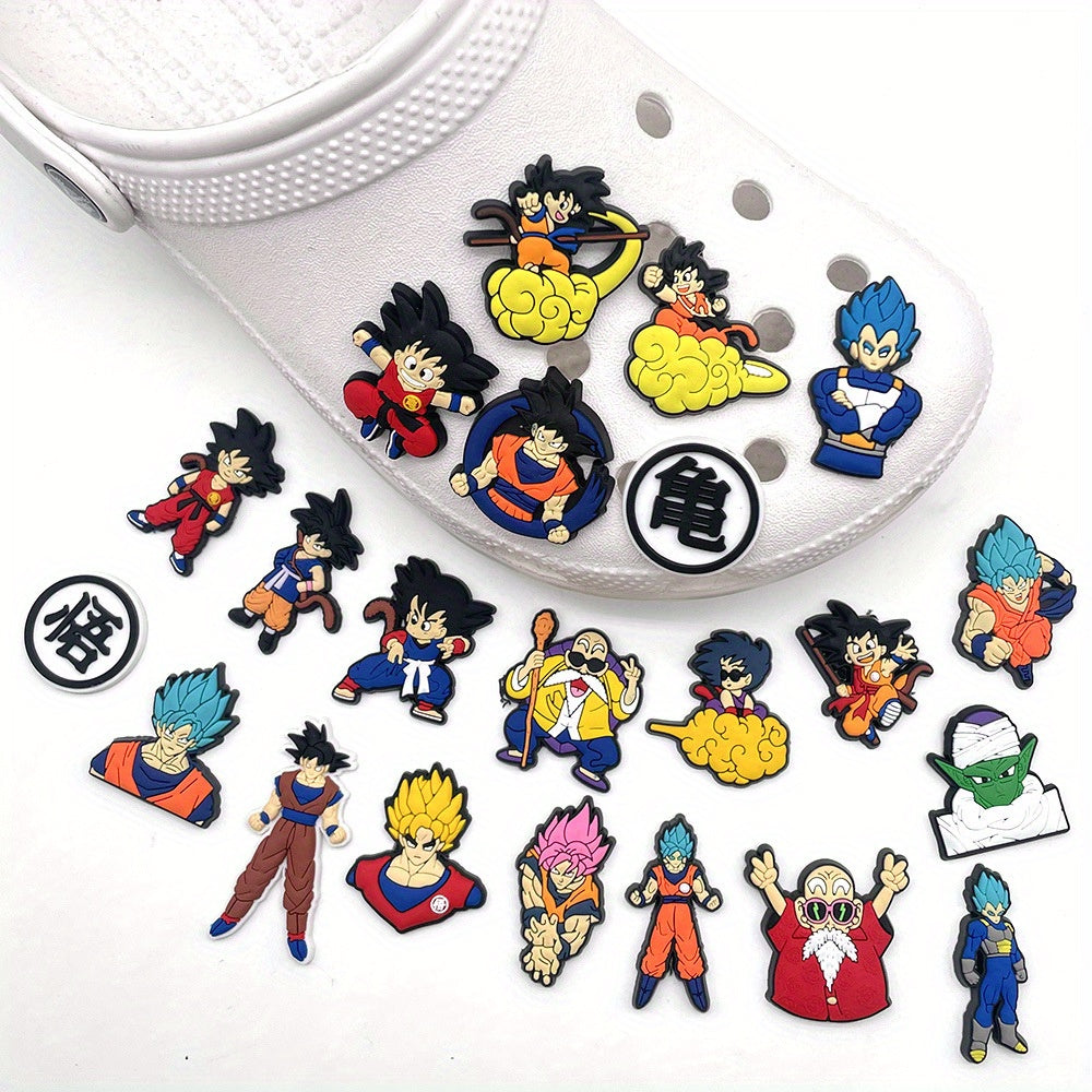 22pcs Anime Halloween Shoe Charms for Clogs Sandals Unisex Kids Party
