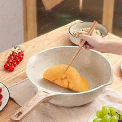 Nonstick Wok Pan for Induction Cooktop Easy to Clean Durable