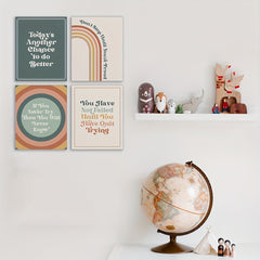 Boho Growth Mindset Classroom Quotes Poster Decor