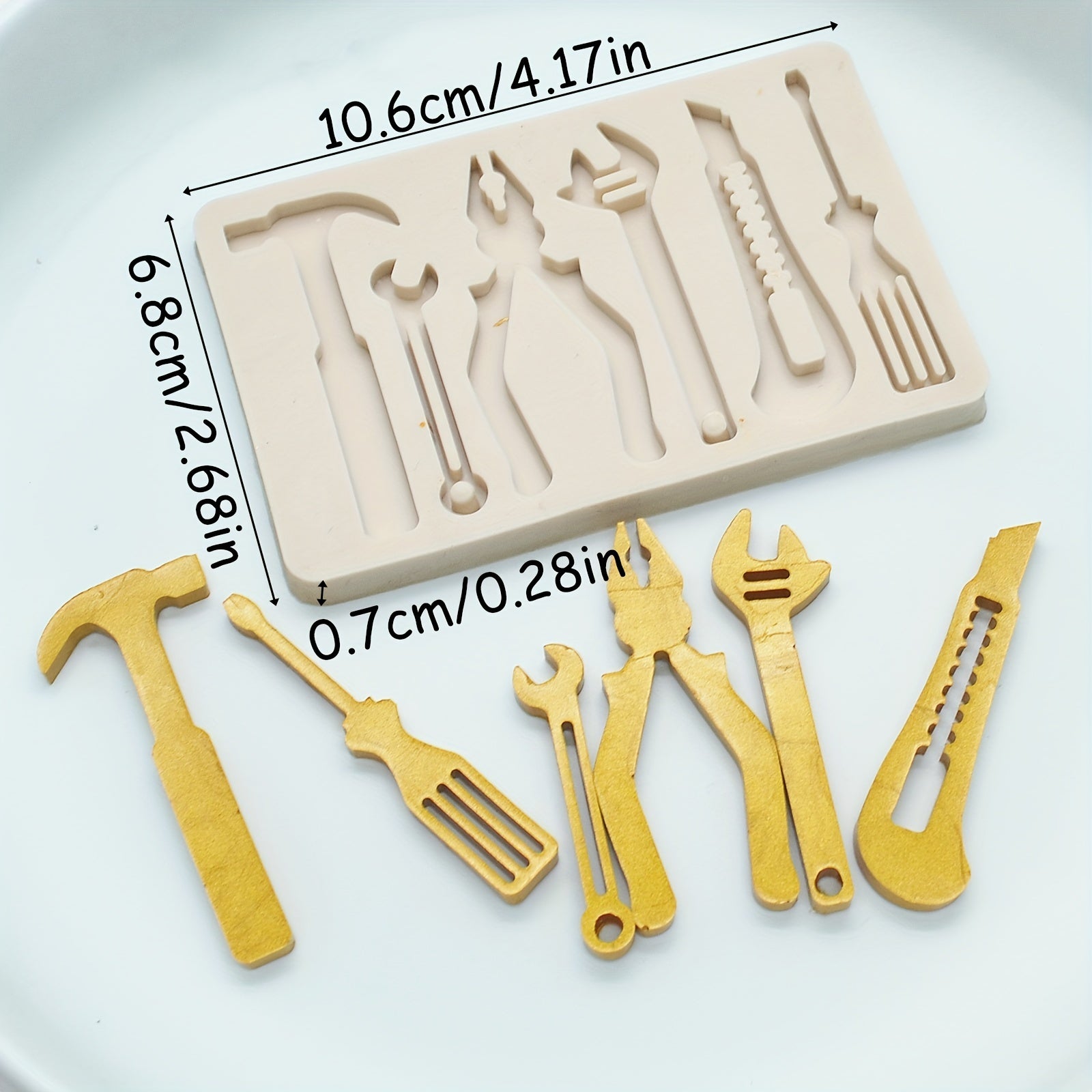 DIY Wrench Silicone Fondant Mold for Cake Decorating