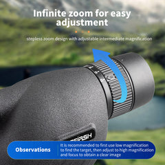 HD 60mm 75x Optical Zoom Binoculars with Stabilized Tripod
