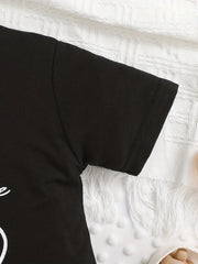Heart Graphic Print T shirt for Summer Infants