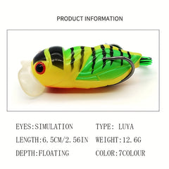 Bionic Cicada Silicone Soft Bait Double Hook Fishing Tackle