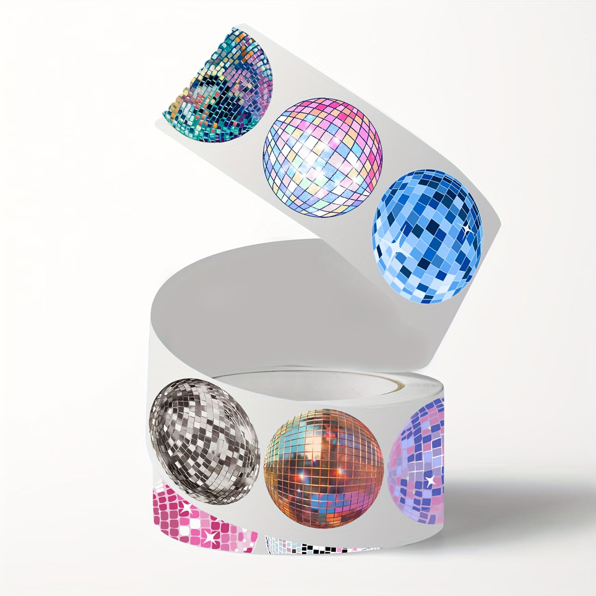 500pcs Disco Ball Roll Stickers Colorful Vinyl Decals
