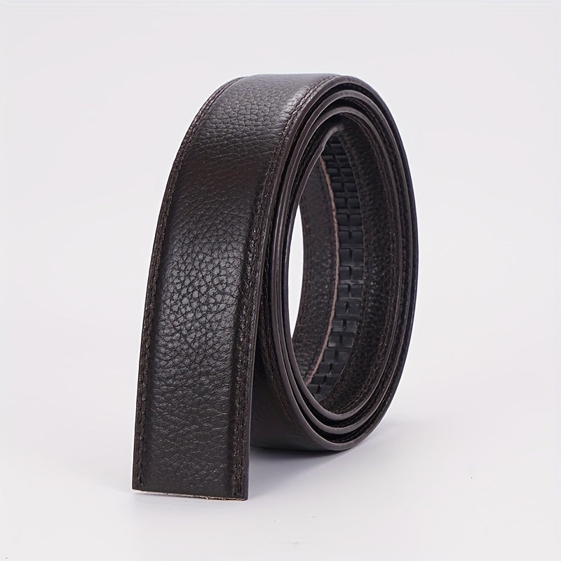 Men's Automatic Buckle Leather Belt Strip