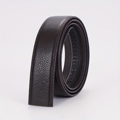 Men's Automatic Buckle Leather Belt Strip