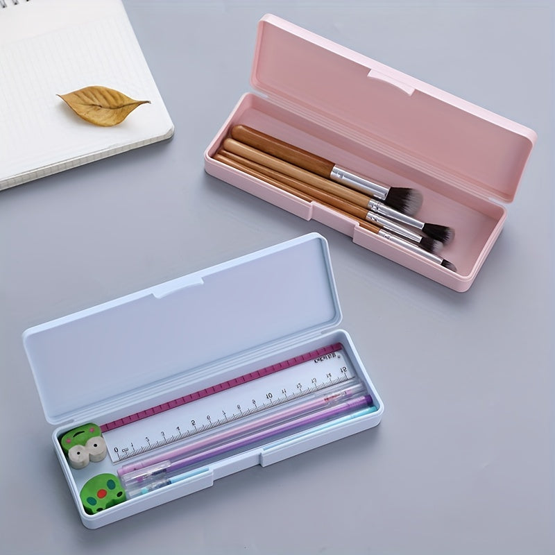 Multifunctional Student Storage Pencil Bag Plastic Stationery Box