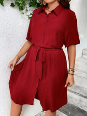  Short Sleeve Shirt Dress