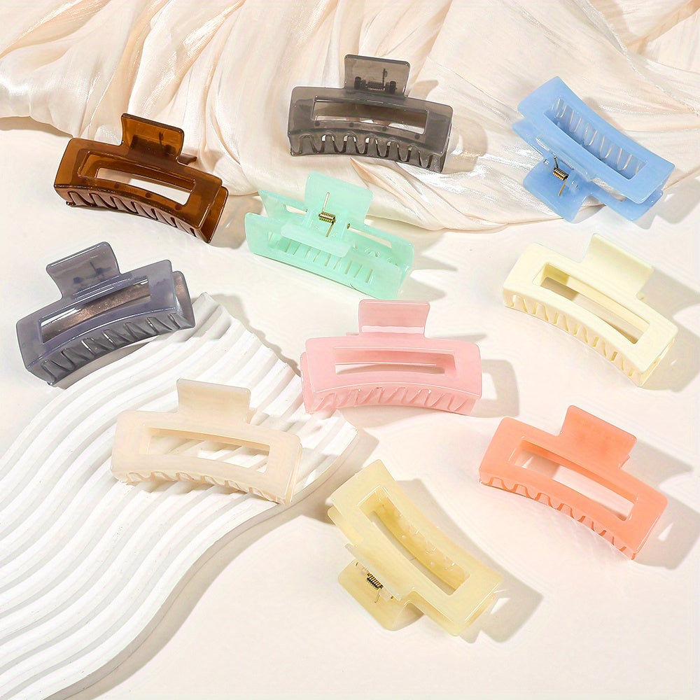 4pcs Matte Shark Claw Hair Claw Strong Hold Jaw Clip
