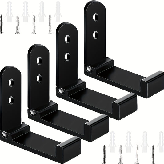 4 Sets Heavy Duty Storage Hooks Metal Wall Mount Hangers For Bows