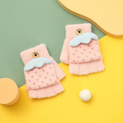 Kids Five Finger Warm Knitted Gloves for Winter