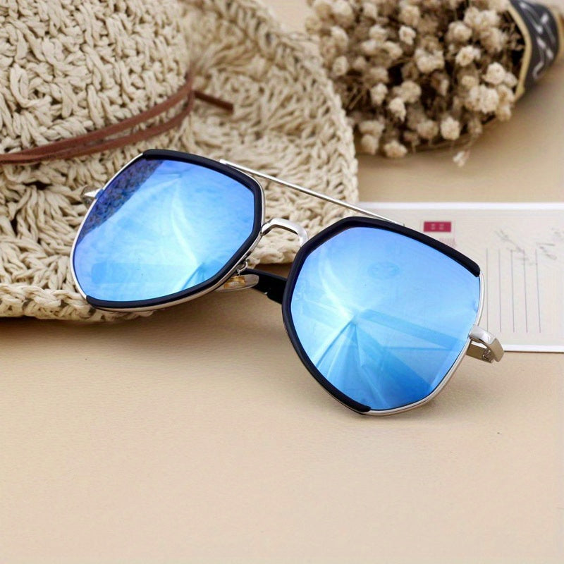 Y2K Colorful Reflective Lens Sunglasses Sun Protection