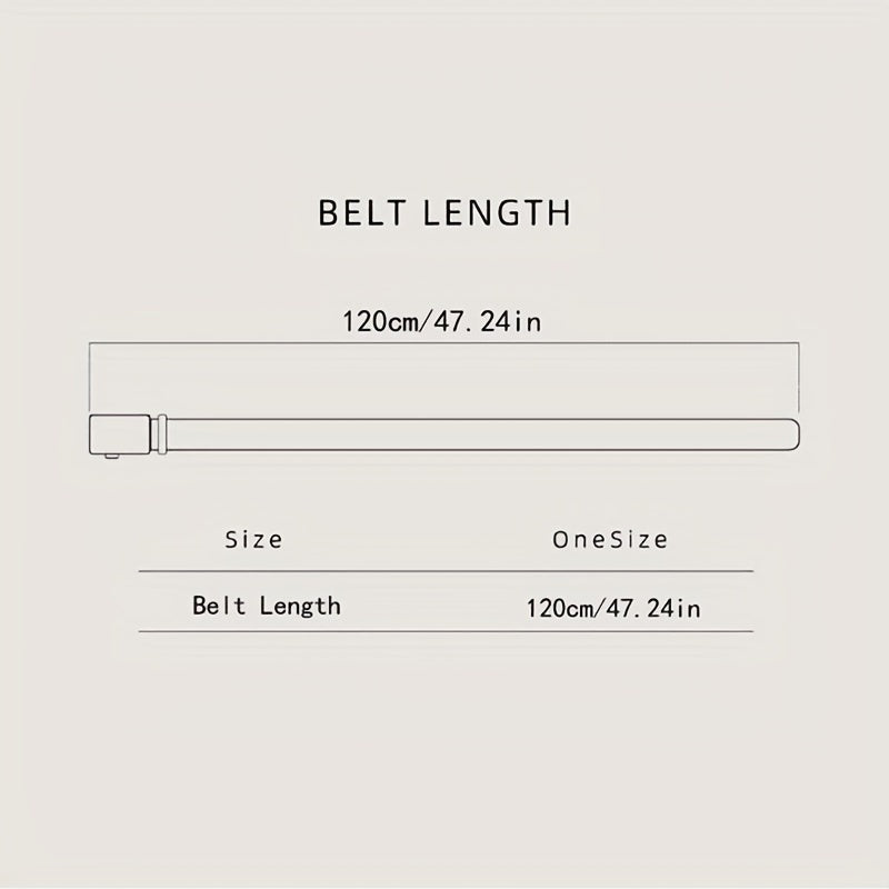 Men's PU Leather Pin Buckle Casual Jeans Pants Belt