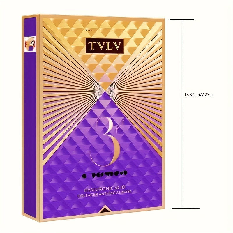 Hyaluronic Acid Collagen Mask 15pcs Moisturizing Even Skin Tone Smooth Wrinkles