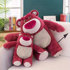 Strawberry Bear Plush Toy & Pillow Doll - Soft Polyester Fabric