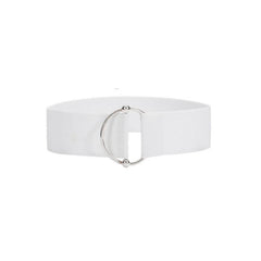 Ruaite Women Stretchy Wide Waist Belt O Ring Buckle Elastic Waist Belt