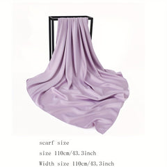 Solid Satin Beach Towel Square Scarf Hijab