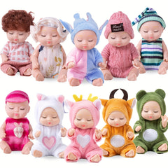 Set of 10 Mini Baby Toys 4 Inch Realistic Animal Costume Dolls