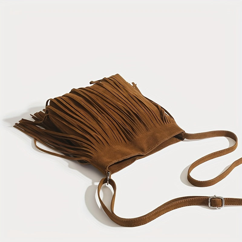 Vintage Tassel Fringe Crossbody Bag Ethnic Style Shoulder Bag