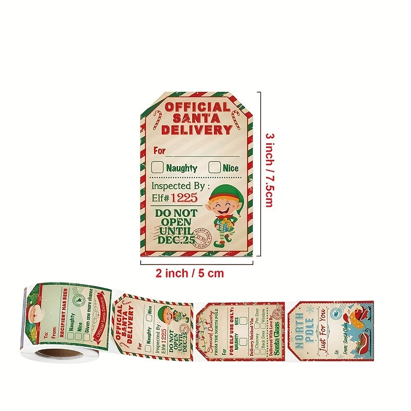 200 Santa Claus Stickers for Christmas Holiday Gift Decoration