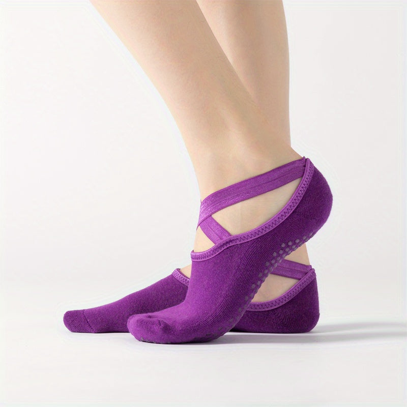 Gripper Sports Socks with Towel Bottom for Yoga Pilates Barre