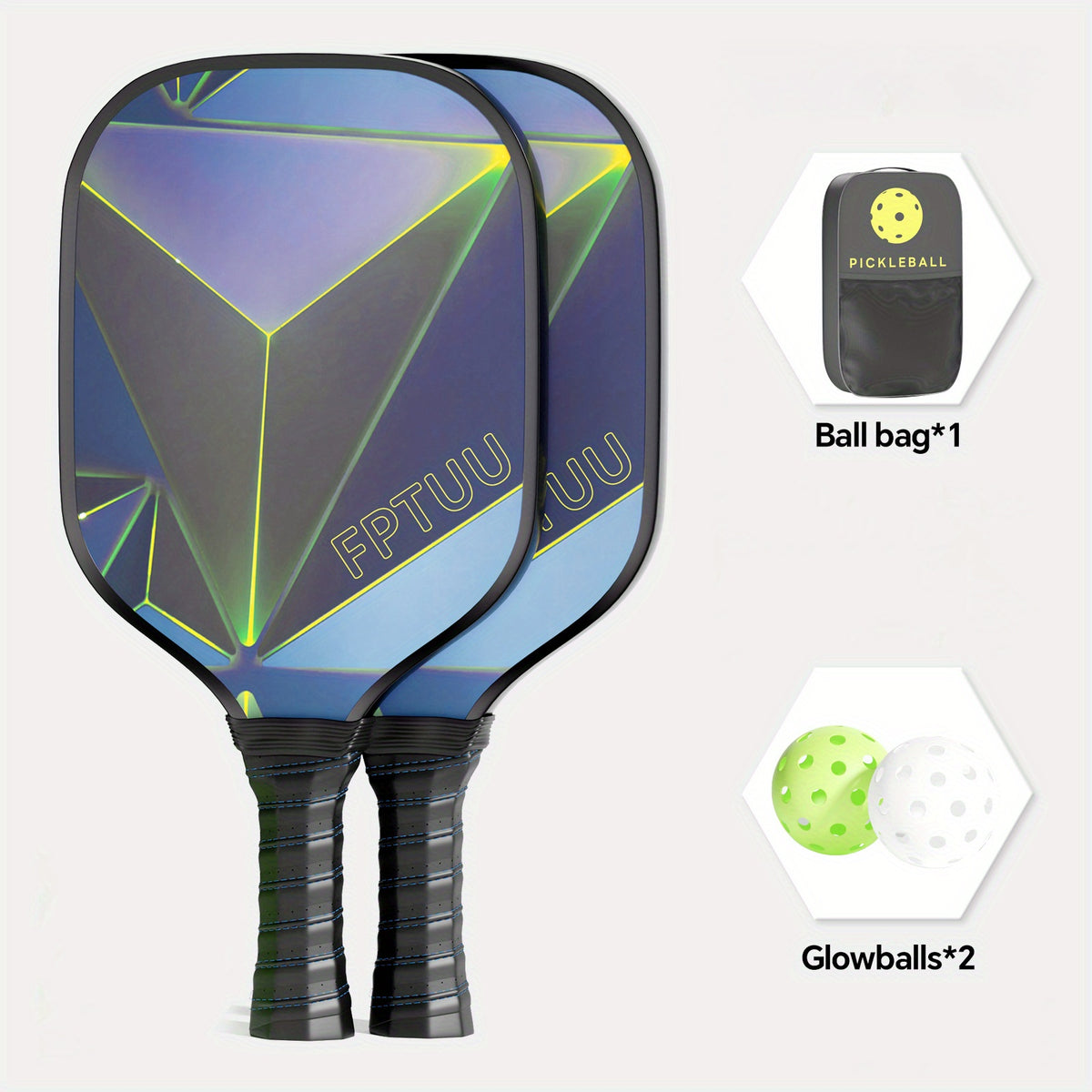 Lightweight Pickleball Paddle Set with Bag