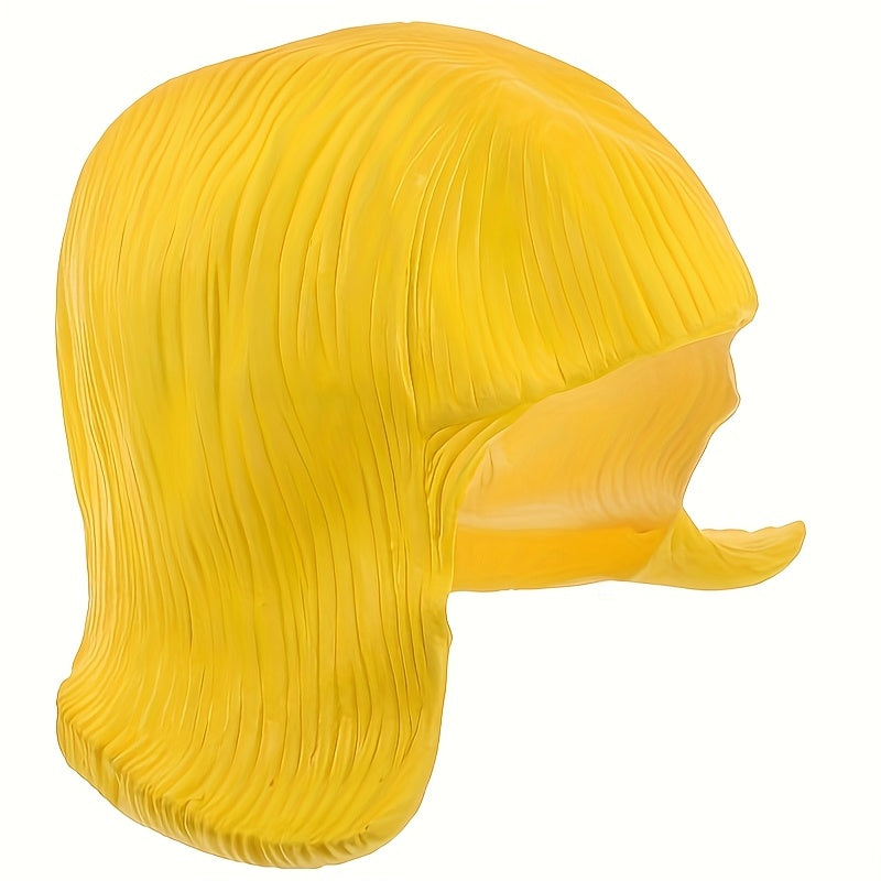 Blonde Short Bob Wig Synthetic Hair Natural Layers Full Coverage Party Costume