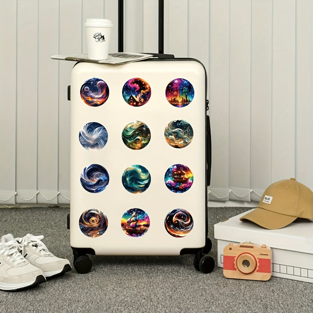 52pcs Colorful Magic Ball Stickers for Phone Cases Notebooks Luggage