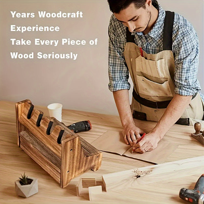 Wood Rack with Drawer for Storing Accessories