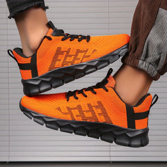 Breathable Flying Woven Running Shoes Lightweight Shock Absorption Sneakers